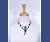 Lapis Dancer Necklace on model- Mary Hicklin Lapis Dancer Necklace on model