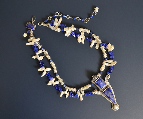 Lapis Dancer Necklace - Mary Hicklin Lapis Dancer Necklace