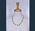Peridot and Mother of Pearl Necklace on model- Mary Hicklin Peridot and Mother of Pearl Necklace on model