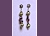 Green and Purple Pearls Earrings