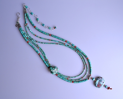 Variscite Frog Necklace - Mary Hicklin Variscite Frog Necklace