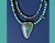 Chrysocolla Mermaid Necklace Detail- Mary Hicklin Chrysocolla Mermaid Necklace Detail