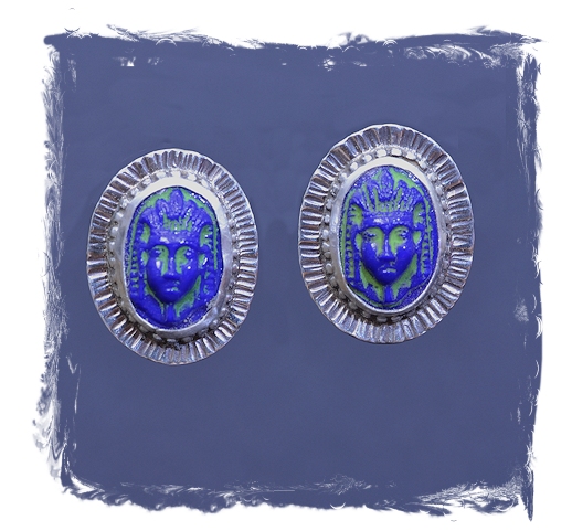 Egyptian Cameo Earrings