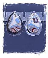 Fordite Deco Earrings