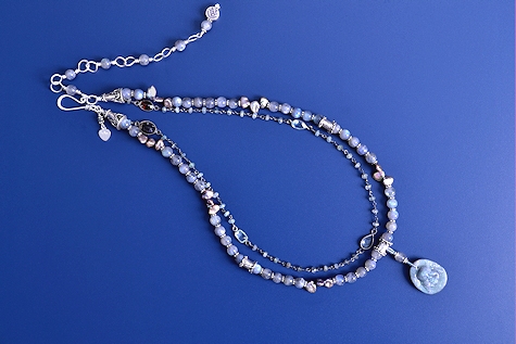 Labradorite Buddha Necklace