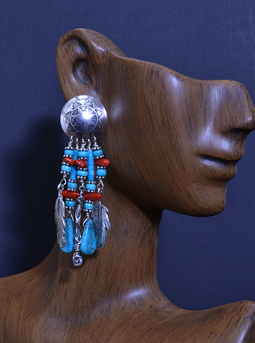 Native American Pipe Earrings