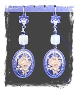 Vintage Resin Rose Earrings