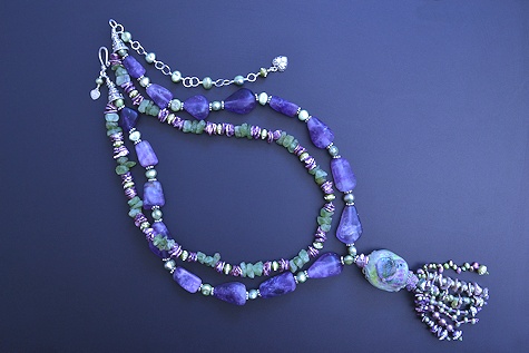 Fluorite and Pearls Necklace - Mary Hicklin Fluorite and Pearls Necklace