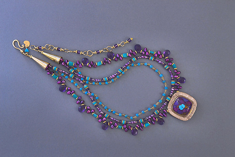 Bird's-eye Speedwell Necklace - Mary Hicklin Bird's-eye Speedwell Necklace