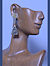 Ammonite and Pyrite Earrings on model- Mary Hicklin Ammonite and Pyrite Earrings on model