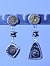 Ammonite and Pyrite Earrings - Mary Hicklin Ammonite and Pyrite Earrings
