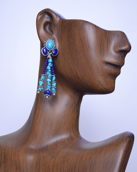 Turquoise Lapis Earrings