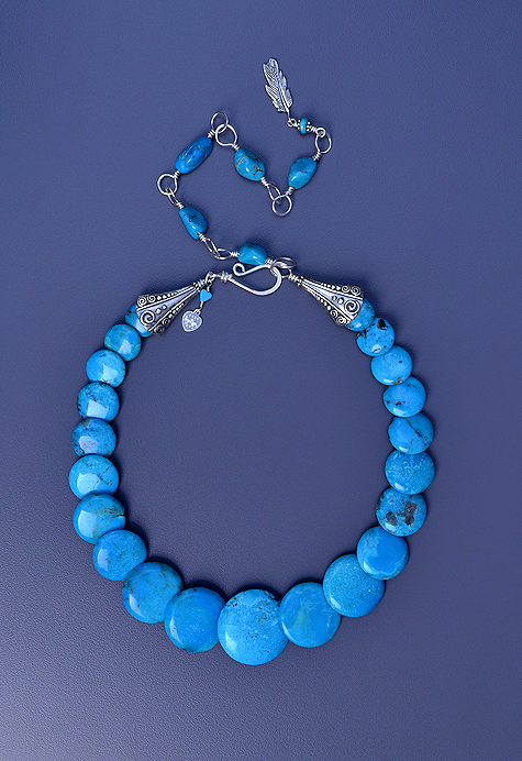 Lone Mountain Turquoise Necklace - Mary Hicklin Lone Mountain Turquoise Necklace