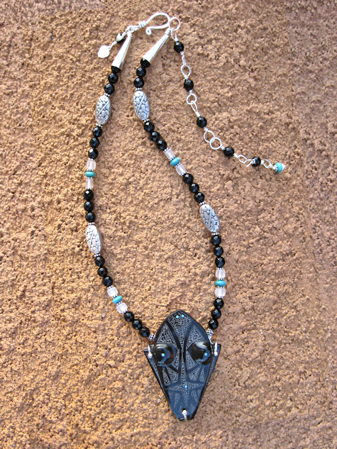 Sgraffito Frog Necklace - Mary Hicklin Sgraffito Frog Necklace
