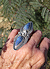 Matte Azurite Ring on model