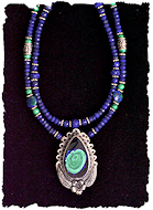 Azurite Flower Necklace